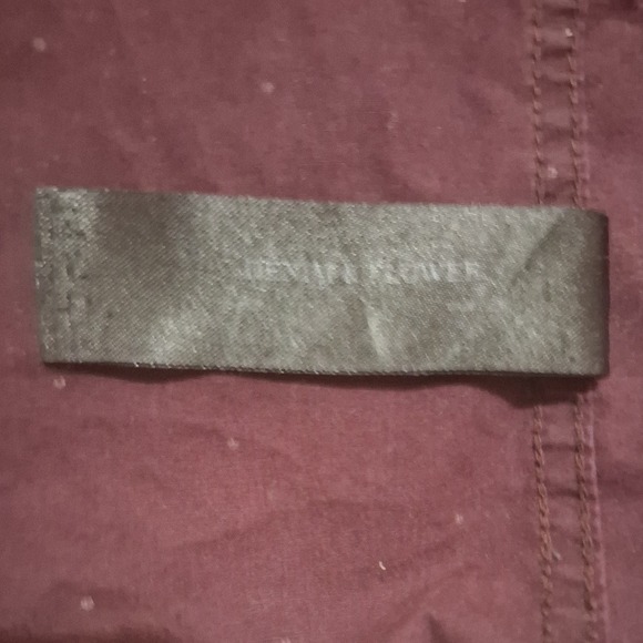 DENIM&FLOWER RICKY SINGH Burgundy PolkaDot Long Sleeve Button Down Shirt Mens L - Picture 9 of 11